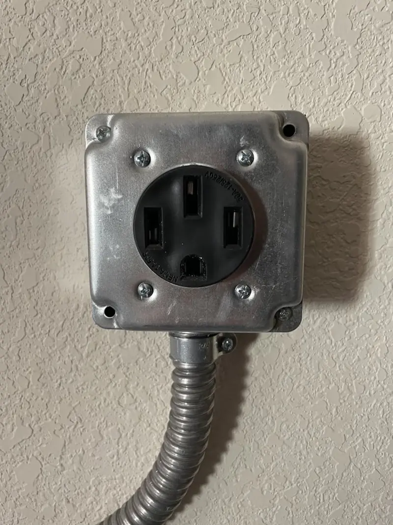NEMA 14-50 outlet installed for Electrical Panel Upgrade in South Alamo